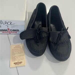 Minnetonka Black moose Leather Footwear